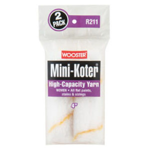 WOOSTER MINI-KOTER R211-4 4" HIGH CAPACITY YARN ROLLER COVER 2-PACK
