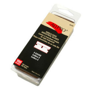 ALLPRO 80109 9 GAUGE SINGLE EDGE INDUSTRIAL RAZOR BLADE 100/TUB