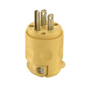 LEVITON 000-515PV-000 15A-125V GROUNDING PLUG YELLOW