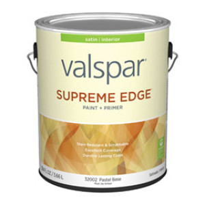 VALSPAR 32002.007 SUPREME EDGE SATIN PASTEL INTERIOR PAINT & PRIMER