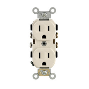 LEVITON S01-0CR15-0IS COMMERCIAL 15A GROUNDING OUTLET IVORY