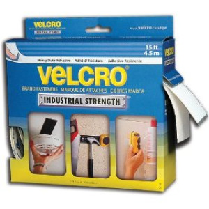 VELCRO 90198 15' X 2" WHITE INDUSTRIAL STRENGTH STICKY BACK