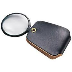 GENERAL TOOLS 532 42400 2.5X POCKET MAGNIFIER FAUX BLACK LEATHER CASE