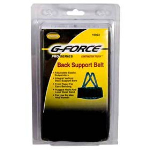 G-FORCE 10022 MEDIUM ELASTIC BACK SUPPORT BELT FITS WAIST SIZES 32" TO 38"