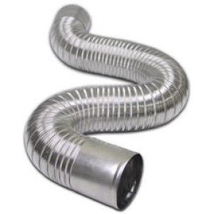 LAMBRO 293 3" X 8' FLEXIBLE ALUMINUM DUCT HOSE - ONE END CRIMPED