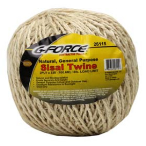 G-FORCE 26115 330' 2-PLY SISAL TWINE 1 LB ROLL