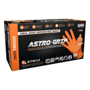 SAS 66473 7 MIL ASTRO-GRIP PF DUAL SIDED GRIP NITRILE GLOVE LARGE (100)