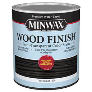 MINWAX 108500000 WATER BASED FINISH SEMI-TRANSPARENT COLOR STAIN TRUE BLACK
