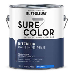 RUST-OLEUM SURE COLOR 380226 SMOKED NAVY EGGSHELL WALL PAINT