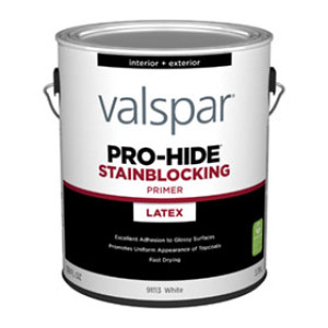 VALSPAR 91113.007 PROHIDE WHITE INTERIOR/EXTERIOR STAINBLOCKING BONDING PRIMER