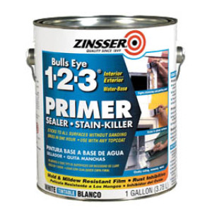 ZINSSER BULLS EYE 02001 1-2-3 WATER-BASE INT/EXT PRIMER/SEALER STAIN BLOCKER