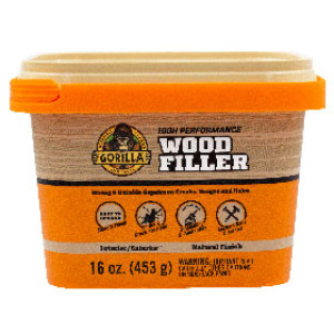 GORILLA GLUE 107103 16 OZ HIGH PERFORMANCE WOOD FILLER NATURAL FINISH