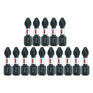 BOSCH ITPH2115 1" X #2 PHILLIPS IMPACT TOUGH PH2 DRILL BITS 15 PACK