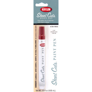 KRYLON KSCP903 1/3 OZ SHORT CUTS RED PEPPER PAINT PEN WITH CHISELED TIP