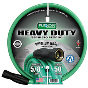 FLEXON FXG5850 5/8" X 50' 5-PLY HEAVY DUTY KINK FREE GARDEN HOSE