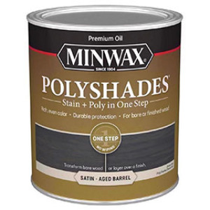 MINWAX 52761399 283 POLYSHADES SATIN AGED BARREL STAIN