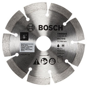 BOSCH DB564S 5" STANDARD SEGMENTED RIM DIAMOND BLADE FOR HARD MATERIALS