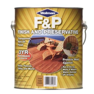WOLMAN 14396 F&P FINISH & PRESERVATIVE NATURAL TRANSPARENT PREMIUM WOOD FINISH
