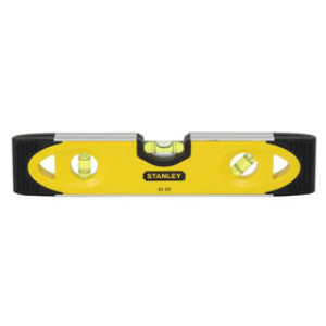 STANLEY 43-511 9" MAGNETIC TORPEDO LEVEL SHOCK RESISTANT - 3 VIALS