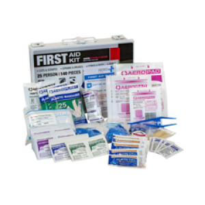 SAS 6025-25 ANSI 25 PERSON FIRST AID KIT PLASTIC ORGANIZED CASE (154 PIECES)