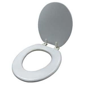 MR BRANDS 32577 TRUHOME 17" WHITE ROUND PLASTIC TOILET SEAT