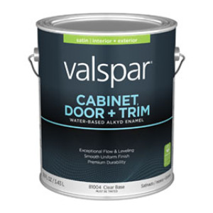 VALSPAR 81004.007 CABINET, DOOR&TRIM SATIN CLEAR BASE WATER-BASED ALKYD ENAMEL