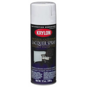 KRYLON K07031 12 OZ GLOSS WHITE LACQUER SPRAY PAINT