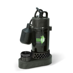 ECO-FLO SPP50W 1/2 HP SUMP PUMP WITH WIDE ANGLE SWITCH 4080 GPH THERMOPLASTIC