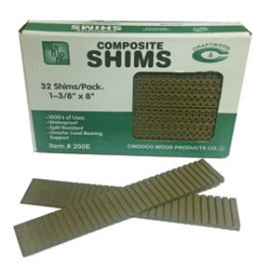 CINDOCO WOOD 200E 8" COMPOSITE SHIMS PACK (32 PACK)