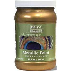 MODERN MASTERS ME289-32 BRASS SATIN METALLIC PAINT SEMI-OPAQUE