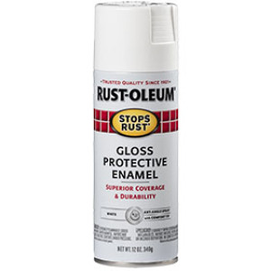 RUST-OLEUM STOPS RUST 7792830 12 OZ GLOSS PROTECTIVE ENAMEL WHITE SPRAY PAINT