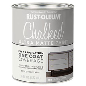 RUST-OLEUM SPECIALTY 285143 30 OZ CHALKED PAINT AGED GRAY