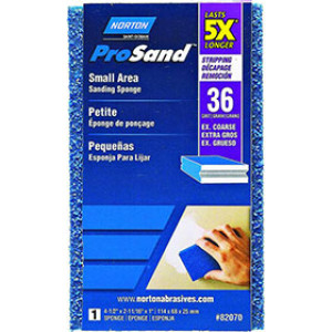 NORTON PROSAND 82070 4-1/2" X 2-11/16" X 1" 36 GRIT SMALL AREA SANDING SPONGE