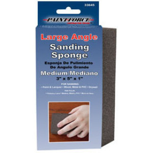PAINT-FORCE 33640 3" X 5" FINE LARGE ANGLE GRAY SANDING BLOCK