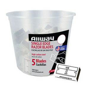 ALLWAY TOOLS 07090 SEB100/5 SINGLE EDGE RAZOR BLADES 100/5 PK BUCKET