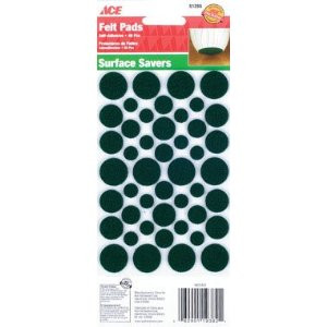 SHEPHERD 9423 LIGHT DUTY SELF ADHESIVE ASSORTED GREEN FELT PADS (46PK)