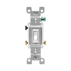 LEVITON S12-05603-2WS DECORA 3-WAY GROUNDING SWITCH WHITE