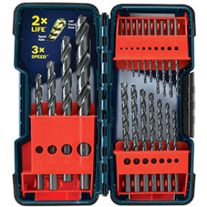 BOSCH BL21A 21PC BLACK OXIDE SPLIT INDUSTRIAL POINT DRILL BIT SET