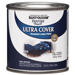 RUST-OLEUM PAINTER'S TOUCH 1922730 ULTRA COVER GLOSS NAVY BLUE LATEX PAINT