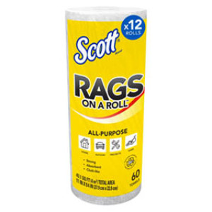 SCOTT RAGS ON A ROLL 54992 WHITE 60 TOWELS/ROLL