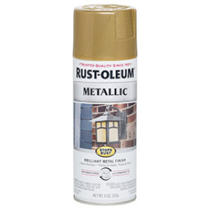 RUST-OLEUM STOPS RUST 7270830 11 OZ METALLIC FINISH GOLD RUSH SPRAY PAINT