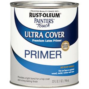 RUST-OLEUM PAINTER'S TOUCH 1980502 ULTRA COVER FLAT GRAY PRIMER LATEX PAINT