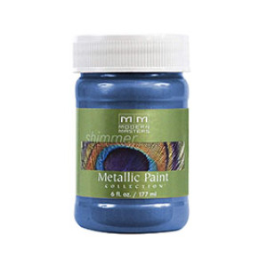 MODERN MASTERS ME655-06 6 OZ SAPPHIRE SATIN METALLIC PAINT SEMI-OPAQUE