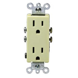 LEVITON S01-05325-0IS DECORA GROUNDING OUTLET IVORY