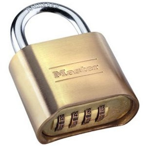 MASTER LOCK 175D RESETTABLE BRASS COMBINATION LOCK - DIE CAST 1" SHACKLE