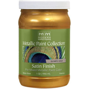 MODERN MASTERS ME659-32 OLYMPIC GOLD SATIN METALLIC PAINT OPAQUE