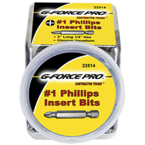 G-FORCE 22514 #1 X 2" PHILLIPS BIT 200 PC COOKIE JAR