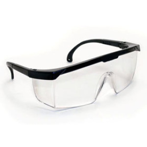 SAS 5270 HORNETS BLACK / CLEAR POLY ANTI-SCRATCH ADJUSTABLE SAFETY GLASSES