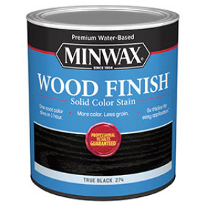 MINWAX 108510000 WATER BASED FINISH SOLID COLOR STAIN TRUE BLACK