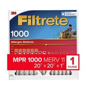 3M 9802-4 FILTRETE 20" X 20" X 1" ALLERGEN DEFENSE AIR FILTER 1000 MPR